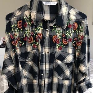 Zara embellished flannel